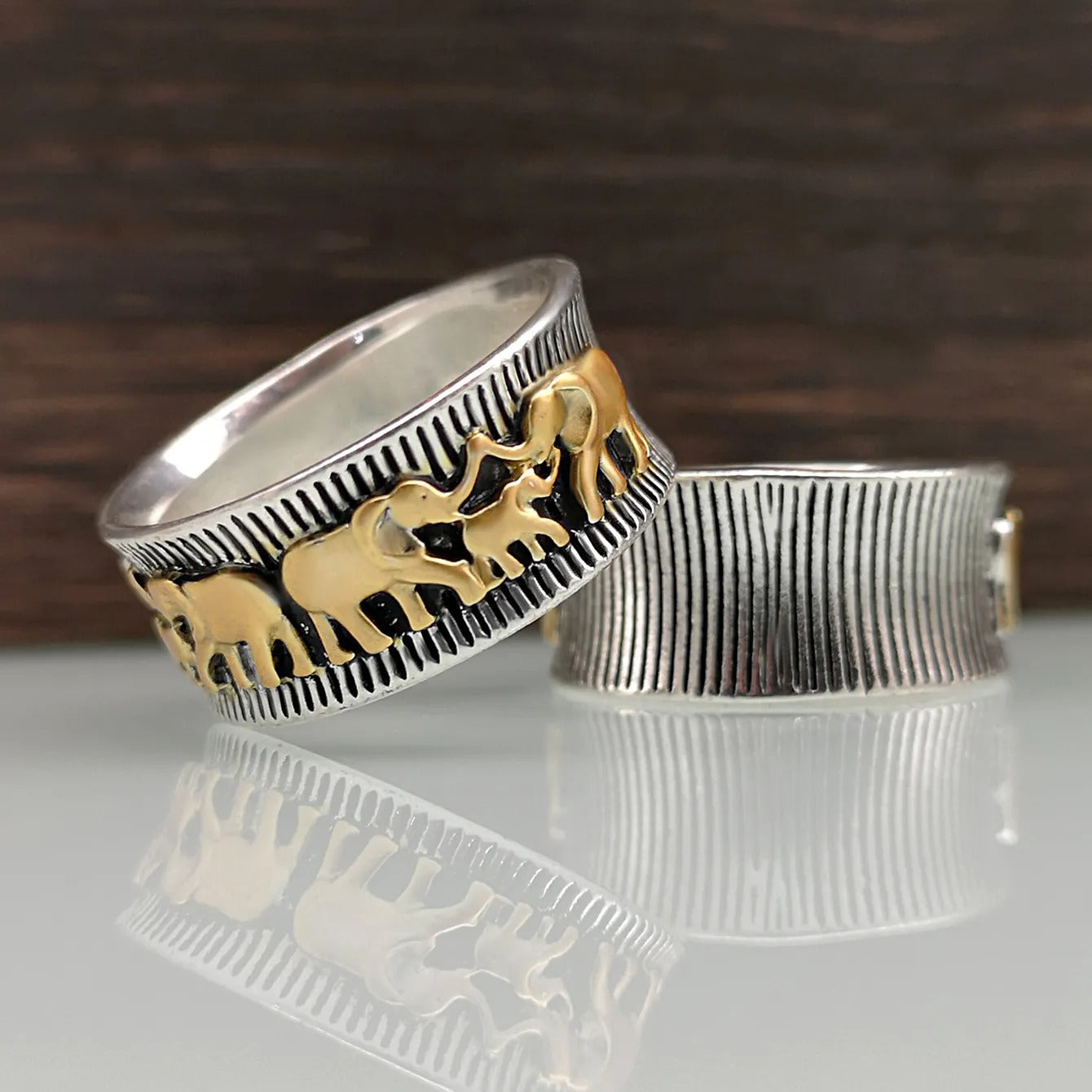 Eli – Bague Éléphant Dorée Vintage