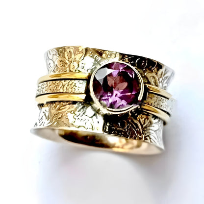 Elanya – Bague Méditation Bohème en Cristal