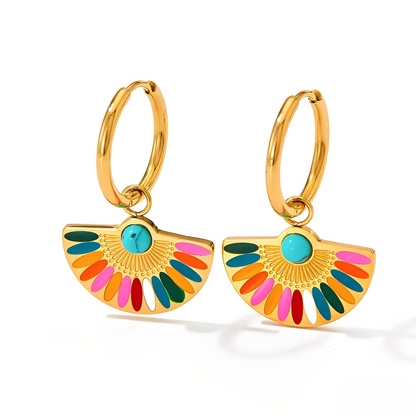 Marina – Boucles d'oreilles éventail en titane