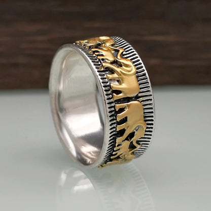 Eli – Bague Éléphant Dorée Vintage