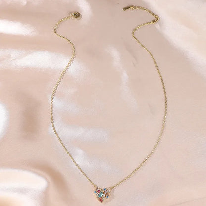 Ariel – Collier Cœur en Cristal Multicolore