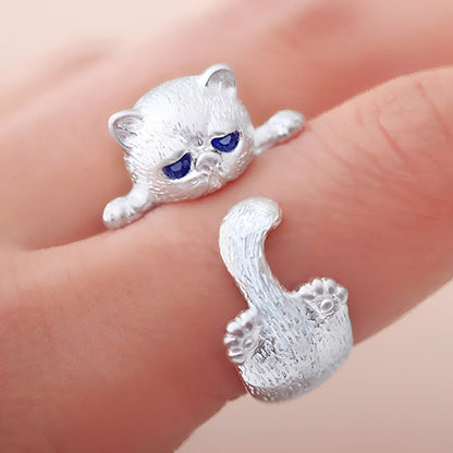 Louna – Bague Chaton Fine en Argent 925