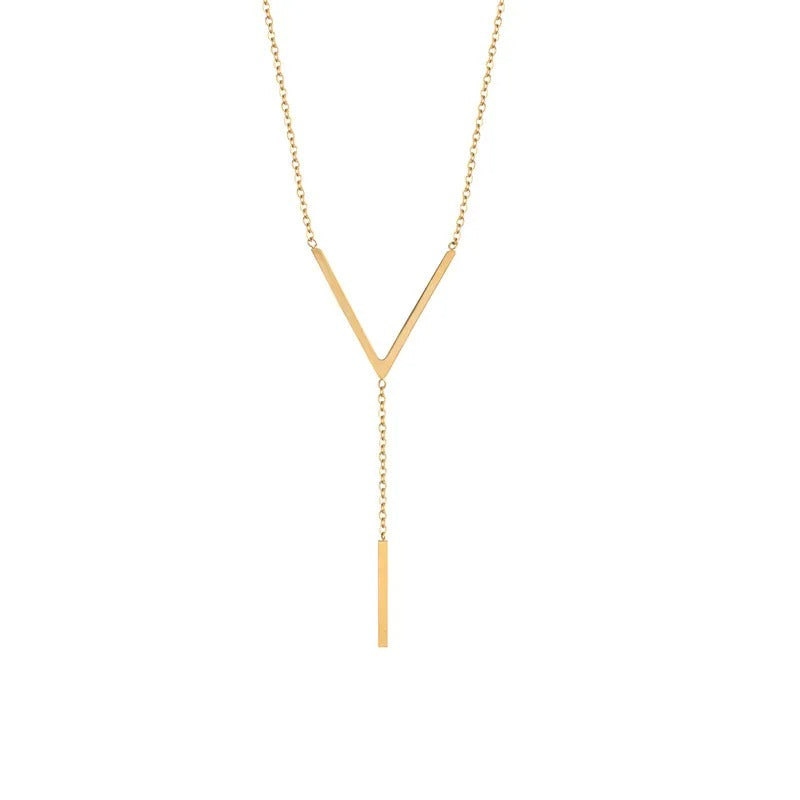 Vera – Collier Chaîne avec Pendentif Géométrique