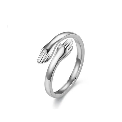 Alyra – Bague Étreinte d’Amour Sculpturale
