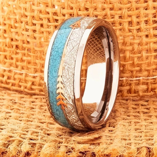 Kamille – Bague Vintage Émail Élégante en Argent