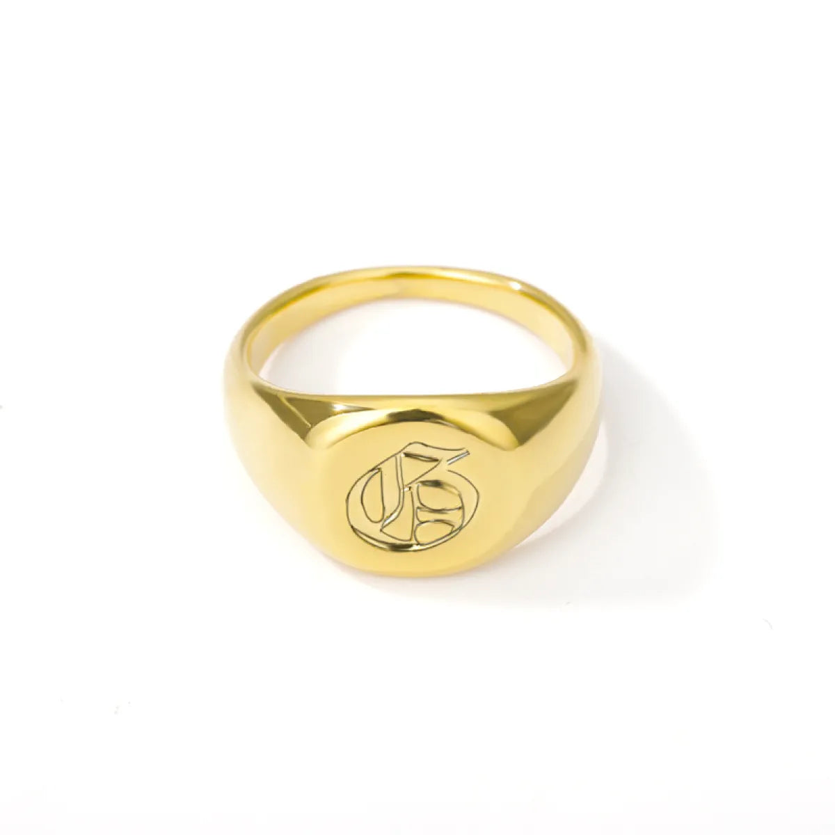 Elise – Bague Lettre en Police Anglaise Ancienne
