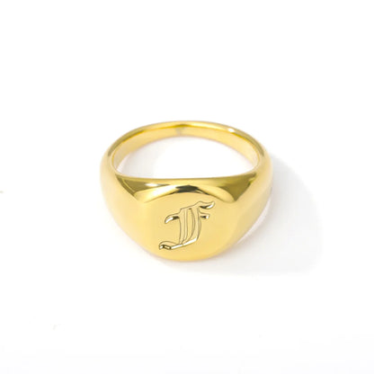 Elise – Bague Lettre en Police Anglaise Ancienne