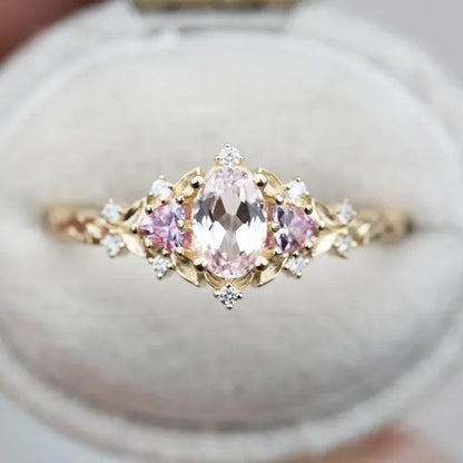 Coraline – Bague Couronne Patine Rose Verdigris