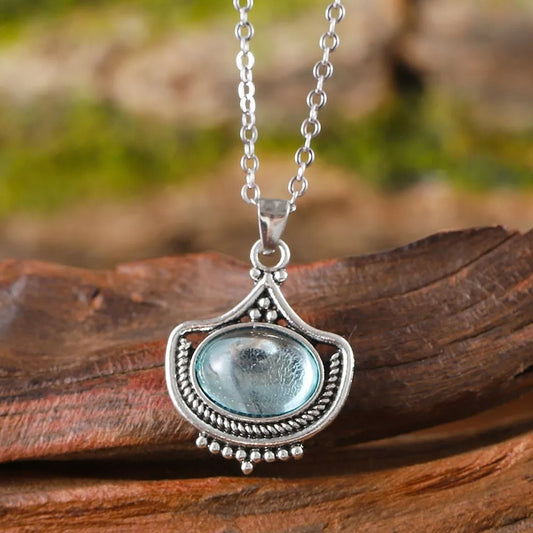 Kaila – Collier Vintage en Pierre Verte