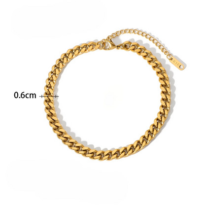 Clara – Bracelet de cheville en acier inoxydable tendance