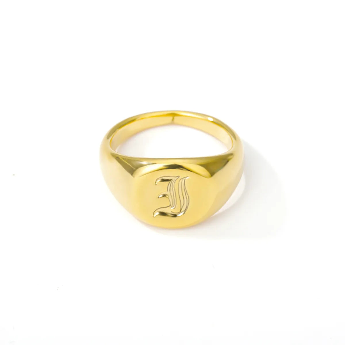 Elise – Bague Lettre en Police Anglaise Ancienne