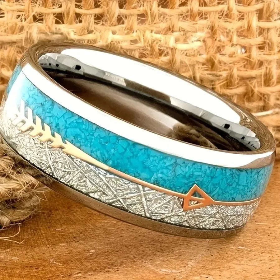Kamille – Bague Vintage Émail Élégante en Argent