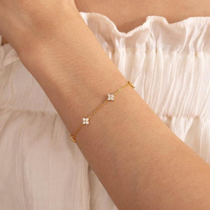 Soline – Bracelet Chaîne en Cristal Clair