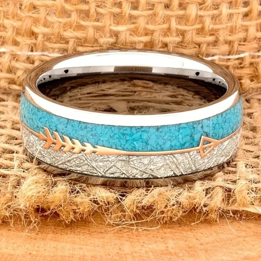 Kamille – Bague Vintage Émail Élégante en Argent