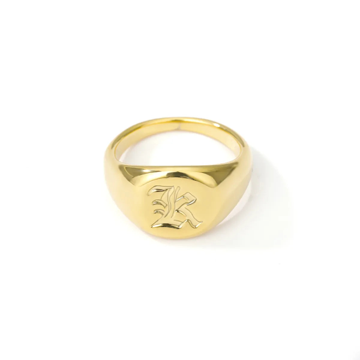 Elise – Bague Lettre en Police Anglaise Ancienne
