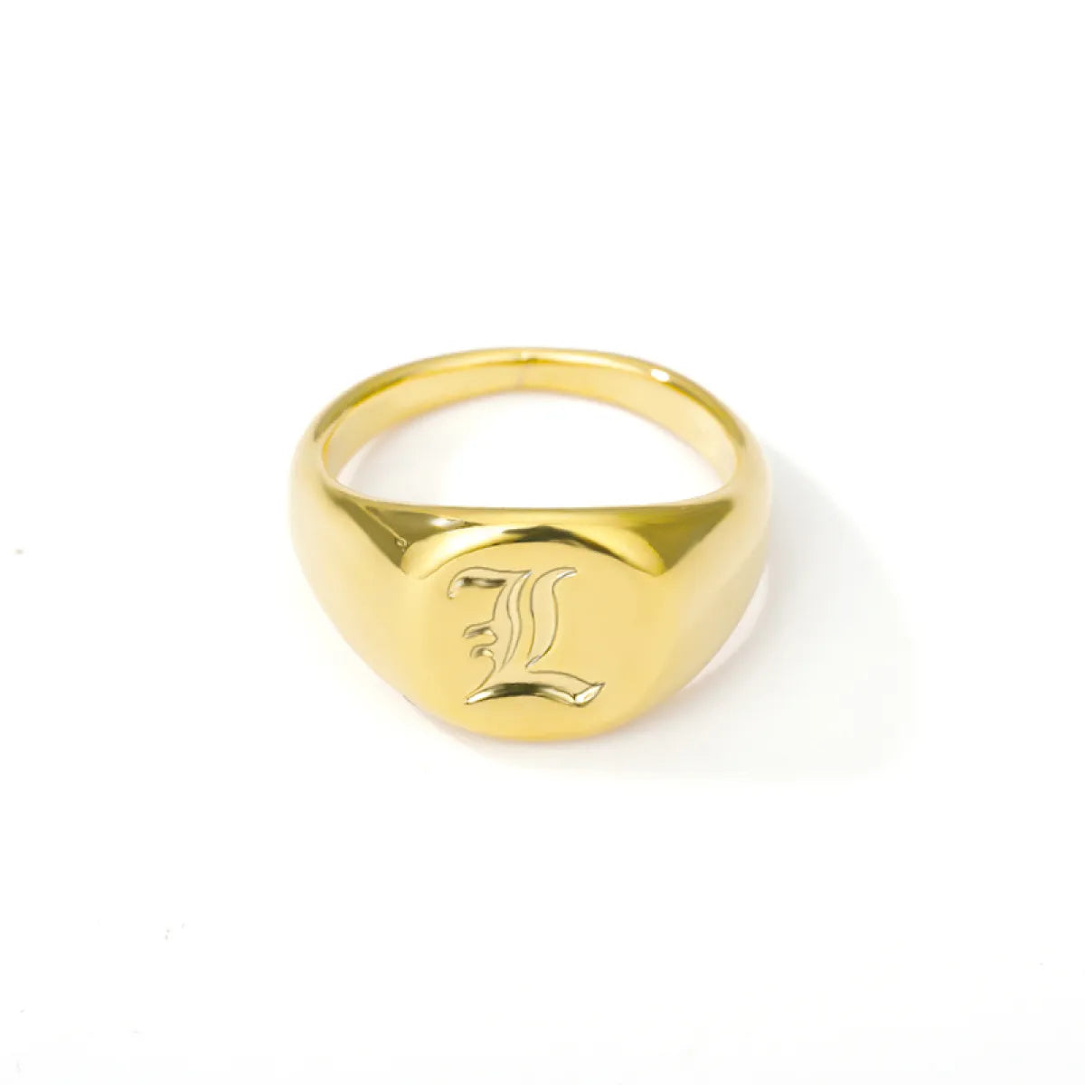 Elise – Bague Lettre en Police Anglaise Ancienne
