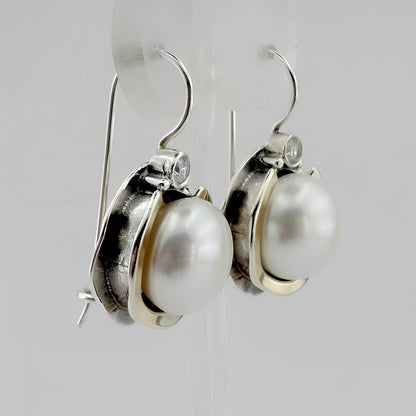 Helena – Boucles d'Oreilles Vintage avec Perles Arrondies