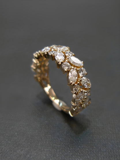 Aeliana – Bague Vintage Dorée Brillante