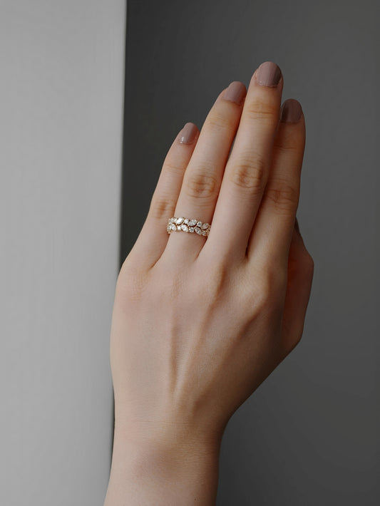 Aeliana – Bague Vintage Dorée Brillante
