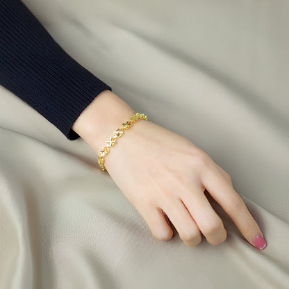 Margarita – Bracelet Vintage en Or avec Marguerites