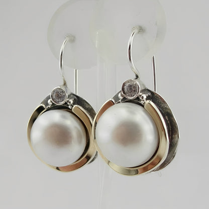 Helena – Boucles d'Oreilles Vintage avec Perles Arrondies
