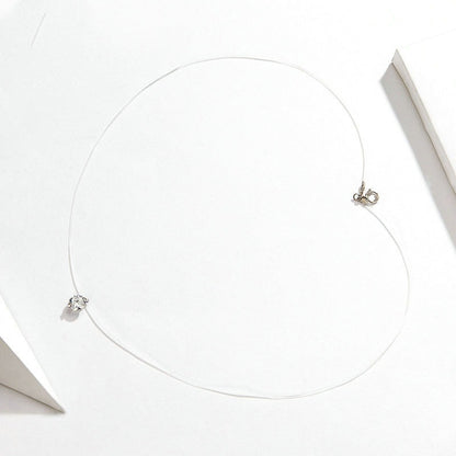 Kyla – Collier en Argent Sterling 925 avec Fil Invisible