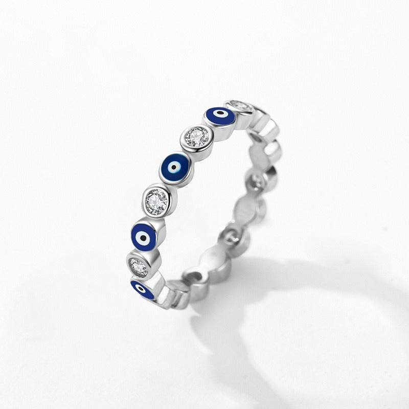 Naia – Bague Œil Protecteur Dorée