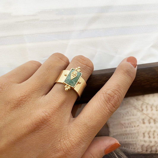 Danni – Bague Chic en Or Plaqué avec Cristal Unique