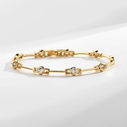 Lucía – Bracelet Élégant en Or avec Cubic Zirconia