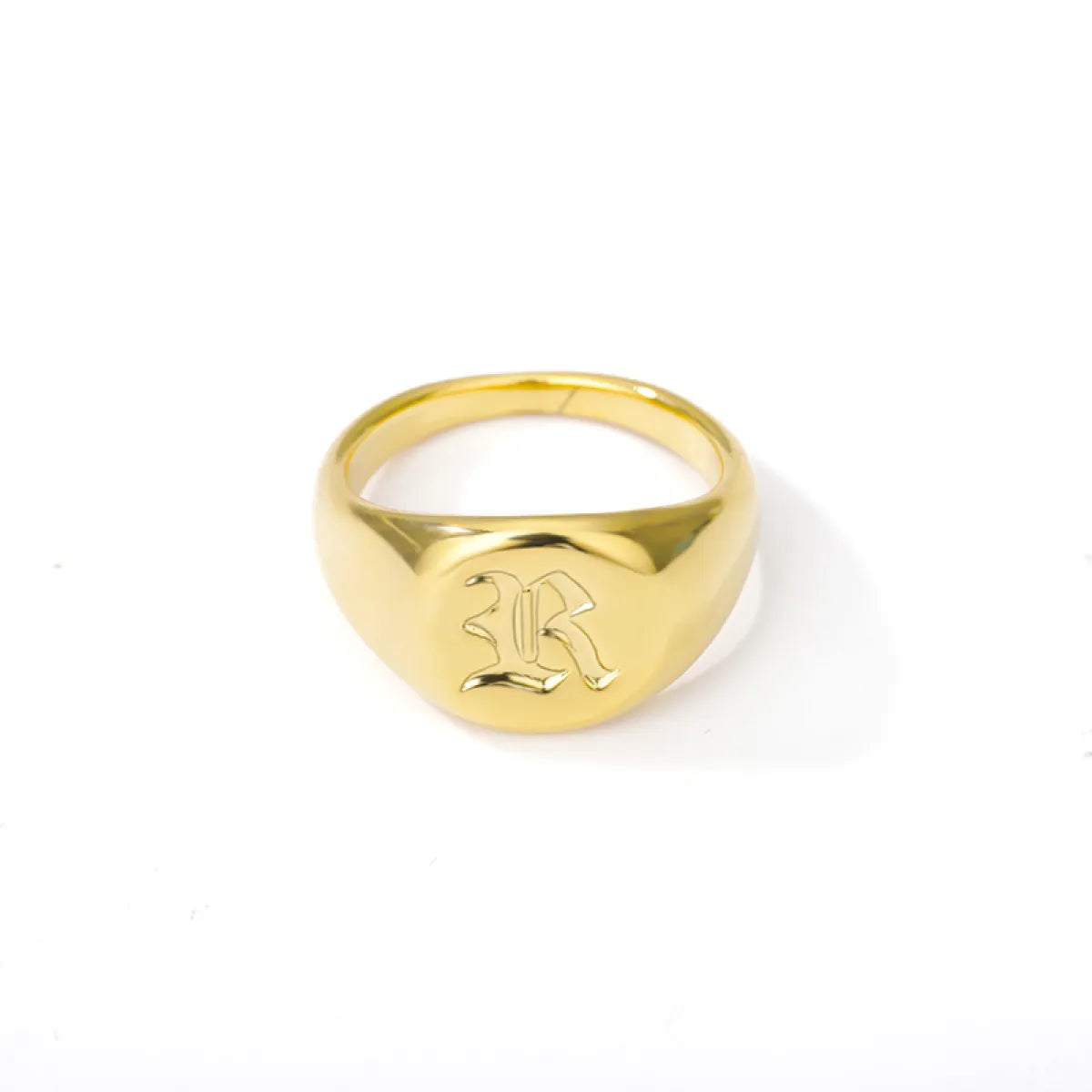 Elise – Bague Lettre en Police Anglaise Ancienne