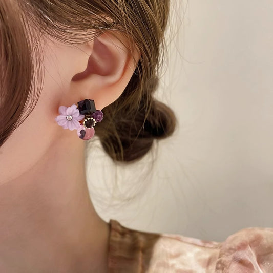 Zandra – Boucles d’Oreilles Fleuries de Luxe en Or