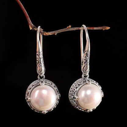 Rosalie – Boucles Argentées et Perles