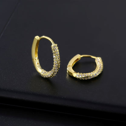 Jiya – Boucles d'Oreilles Or Brillant Irrégulières