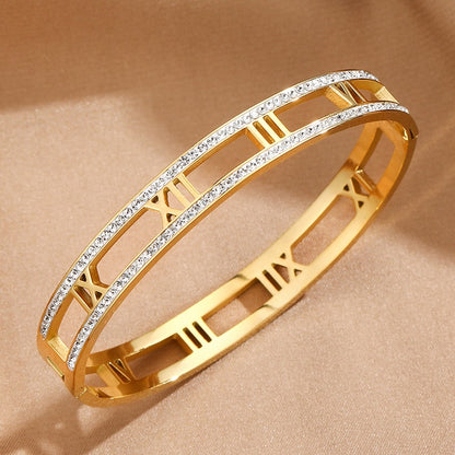 Lucienne – Bracelet Chiffres Romains Élégant