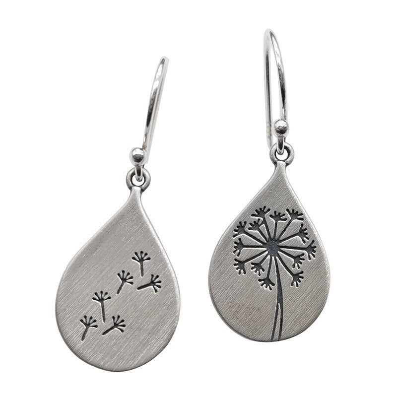 Silvaine – Boucles d’Oreilles Feuilles de Pissenlit en Argent Finement Ouvragé