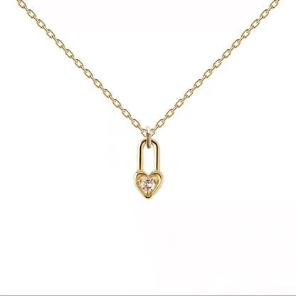 Yura – Collier Pendentif Cœur Serrure