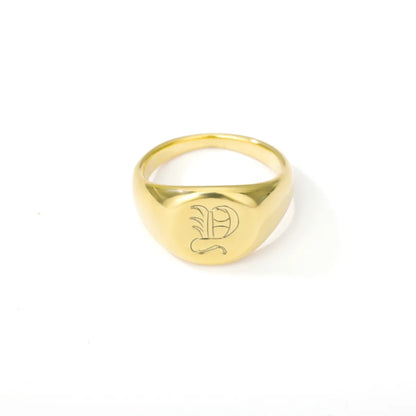 Elise – Bague Lettre en Police Anglaise Ancienne