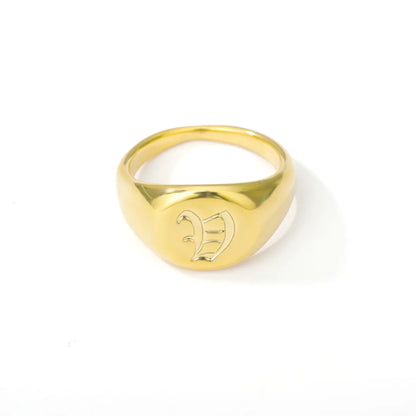 Elise – Bague Lettre en Police Anglaise Ancienne