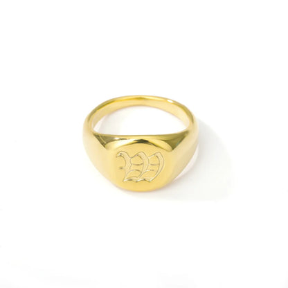 Elise – Bague Lettre en Police Anglaise Ancienne