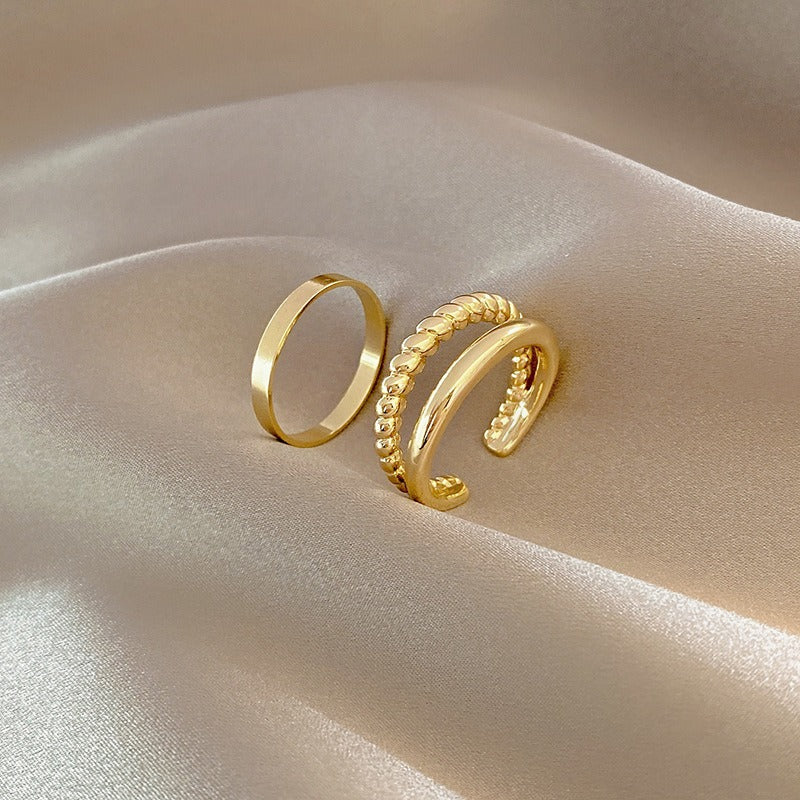 Raine – Ensemble de Bagues à Deux Pièces Style