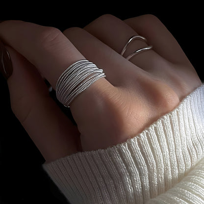 Miley – Bague Argent Superposée