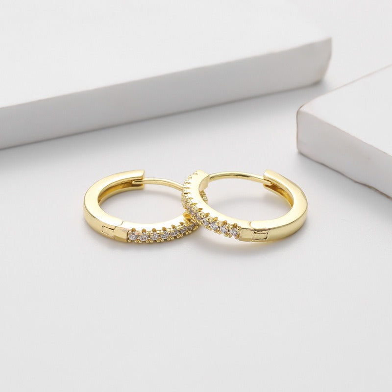 Pia – Boucles d’Oreilles Créoles Pave