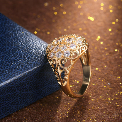 Nessa – Bague Vintage Arrondie en Doré Brillant