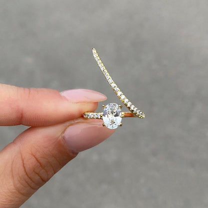 Aimi – Bague de Mariage à Quatre Griffes