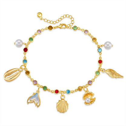 Alma – Chaîne de Cheville Bohème Dorée