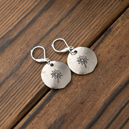 Dalia – Boucles d'Oreilles Pissenlit avec Bain d'Argent
