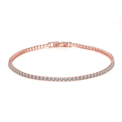 Vivienne – Bracelet Doré Romain avec Zircons Incrustés