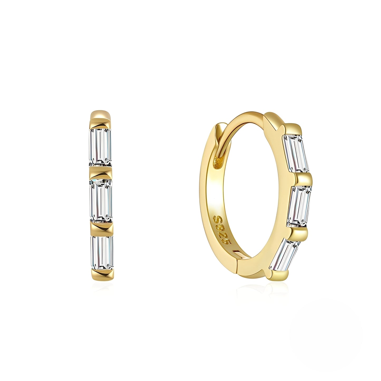 Leana – Créoles Mini Cristaux Étincelants