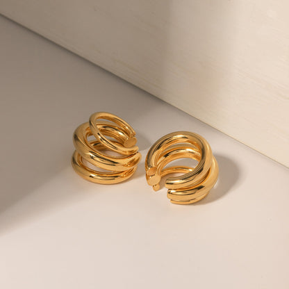 Gigi – Ear Cuff Large 3 Couches Doré