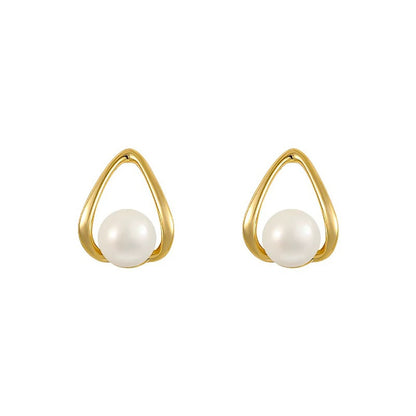 Geah – Boucles d’Oreilles Creuses en Perles d’Or